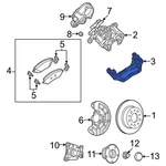 For Ram Promaster 1500 22-25 68603569AA Rear Left Disc Brake Caliper Bracket. Fixed Price $127.26.
