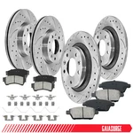 Front Rear Drilled Brake Rotors Ceramic Pads For Fusion Milan Mazda 6 Mkz. Fixed Price $145.99.