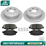 Rear Drilled Disc Brake Rotors+ceramic Pads For Dodge Nitro 2007 2008 2009-2011. Fixed Price $88.76.