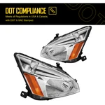 Kac For Honda Accord 2003-2007 Headlight Assembly Replacement Chrome Housing. Fixed Price $87.99.