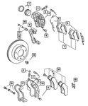 Genuine Mopar Disc Brake Caliper Left R5127483AB. Fixed Price $81.42.