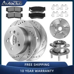 Rear Brake Rotor Pad Wheel Hub Bearing Kit For Hyundai Santa Fe 2007 - 2009 Awd. Fixed Price $176.97.