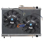 Aluminum Radiator+fans For 1993-2002 Nissan Skyliane ECR33 ER34 Gts-t RB25DET Mt. Fixed Price $193.00.
