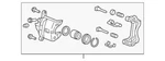 Genuine Honda Caliper Sub-assembly Front 45019-TLA-A01. Fixed Price $231.65.