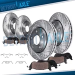 8PC Front Rear Drilled Brake Rotors Pads Kit For E-pace Discovery Sport. Fixed Price $237.33.