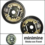 Classic Mini Rear Drum Brake Back Plate Built Up Assembly Pair 21A1058 21A1060. Fixed Price $200.46.