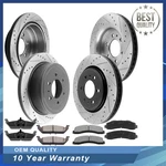 Ford F150 Front Rear Disc Brake Rotors And Ceramic Pads 6 Lugs. Fixed Price $220.11.