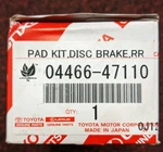 Toyota Corolla 2019-2020 Prius 2015-2018 Rear Brake Pads 04466-47110 Genuine Nos. Fixed Price $47.71.