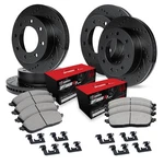 WHUH2-40270 R1 Concepts 4-WHEEL Set Brake Disc And Pad Kits Front & Rear For Ram. Fixed Price $1050.48.