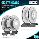 4WD Front Rear Disc Rotors + Ceramic Brake Pads For Honda Accord 2003-2007 2.4L. Fixed Price $130.26.