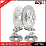 Fits 11-14 Ford Edge Rear Brake Calipers With Bracket Slotted Rotors Ceramic Pad. Fixed Price $162.99.