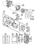 Genuine Mopar Disc Brake Caliper Assembly Left 68548611AA. Fixed Price $154.88.