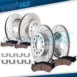 12.64" Front 12.40" Rear Drilled Brake Rotors Pads For Gmc Acadia Buick Enclave. Fixed Price $207.39.