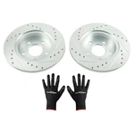 Rear Drilled & Slotted Brake Rotors For Saturn Aura 2007-2009 S-55094 270MM. Fixed Price $61.20.