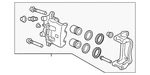 Genuine Mazda Disc Brake Caliper TKY8-33-98ZA. Fixed Price $246.12.