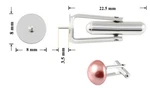 Sterling Silver Round Cufflinks Base With Pin 8MM For Gluing 5817 Crystal Pearls. Fixed Price $47.36.