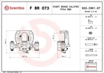 Brake Caliper Brembo F 073 Sprinter 4T Tourer Bus (B907) 2018-2021. Fixed Price $255.03.