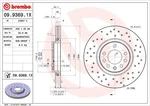 Brembo 09.9369.1X Brake Disc For Opel, Saab, Vauxhall. Fixed Price $135.55.