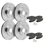 Front & Rear Drilled Brake Rotors + Pads For 2010-2013 2014 2015 Chevy Camaro. Fixed Price $252.65.